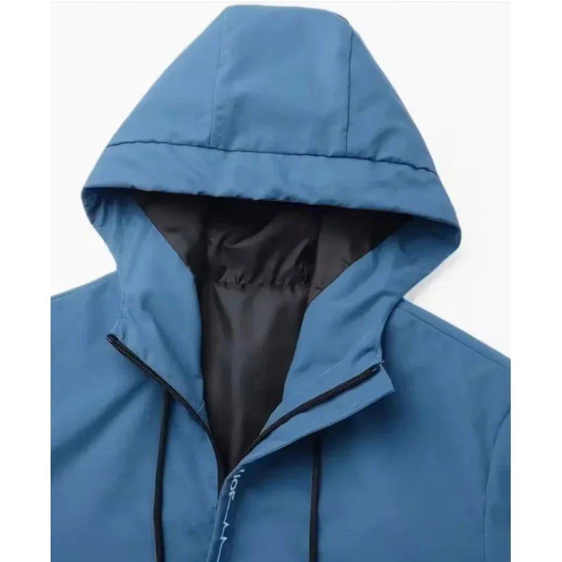 Men's casual outdoor sport set - printed hooded jacket and pants, regular fit, suitable for autumn and winter wear
